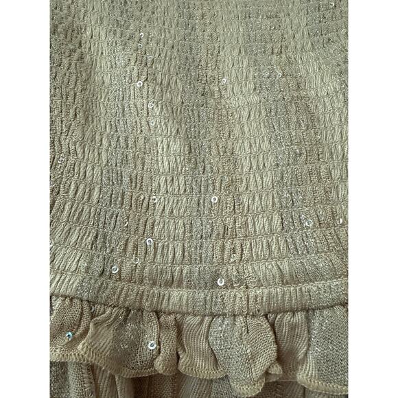 PQ Swim Carrie Tan Square-Neck Tier Dress Size Medium/Large - Picture 10 of 11